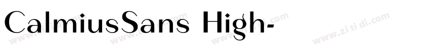 CalmiusSans High字体转换